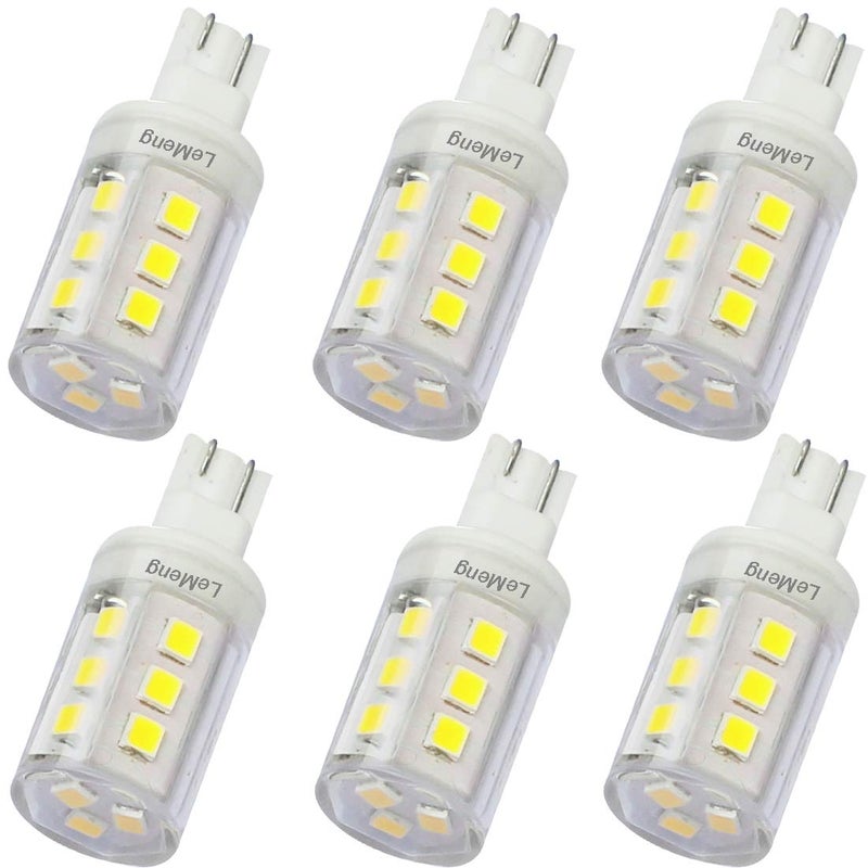 LeMeng 3W T10 Wedge Base RV 921 LED Light Bulb 12VAC/DC Landscape Garden Patio Path Driveway Malibu, RV Camper Trailer Motorhome Marine Boat Dome Fixture Lighting(6000K Daylight White)-6 Pack - Image 1